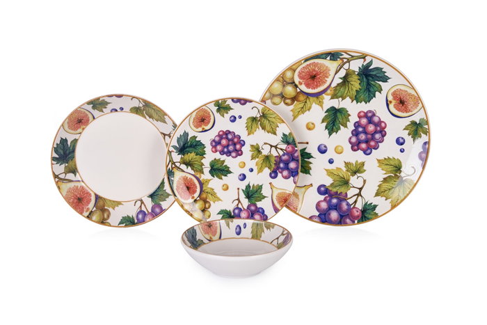 Hermia Juego de Cena Fruits de 24 Piezas Multicolor